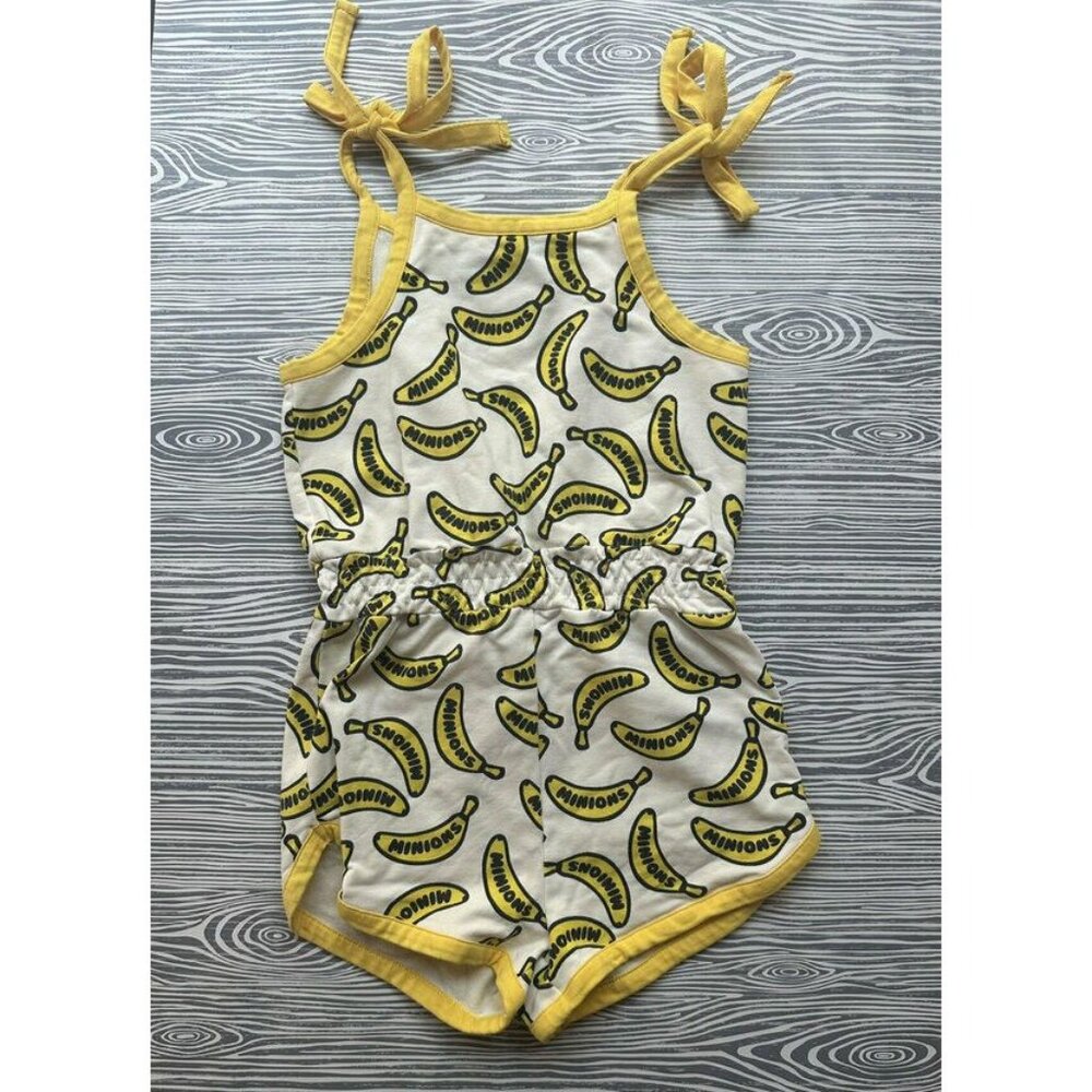 Rock Your Kid Minions Romper 7 VGUC